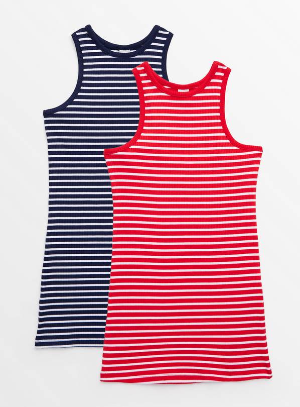 Ribbed Stripe Racer Dresses 7 years